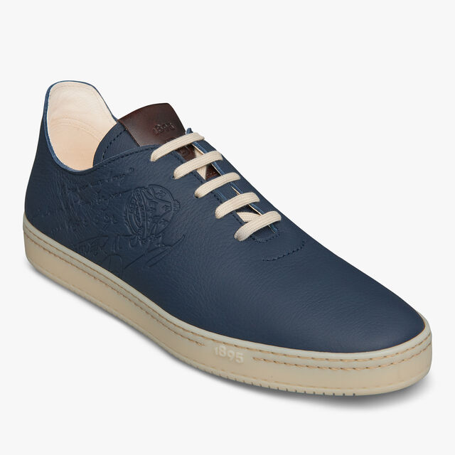 Eden Scritto Leather Sneaker, NAVY, hi-res 6