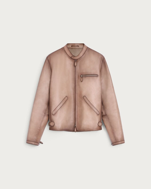 Leather Patina Un Jour Biker, Aquarelle Taupe, hi-res