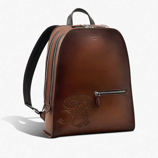 Working Day Leather Backpack, CACAO INTENSO, hi-res 2