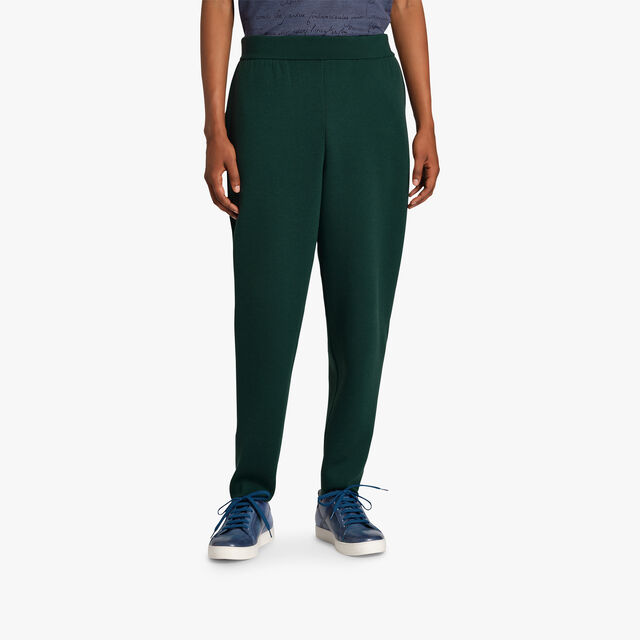 Wool Double Face Scritto Trousers, DEEP GREEN, hi-res 2