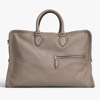 Overnight Leather Travel bag, TAUPE, hi-res