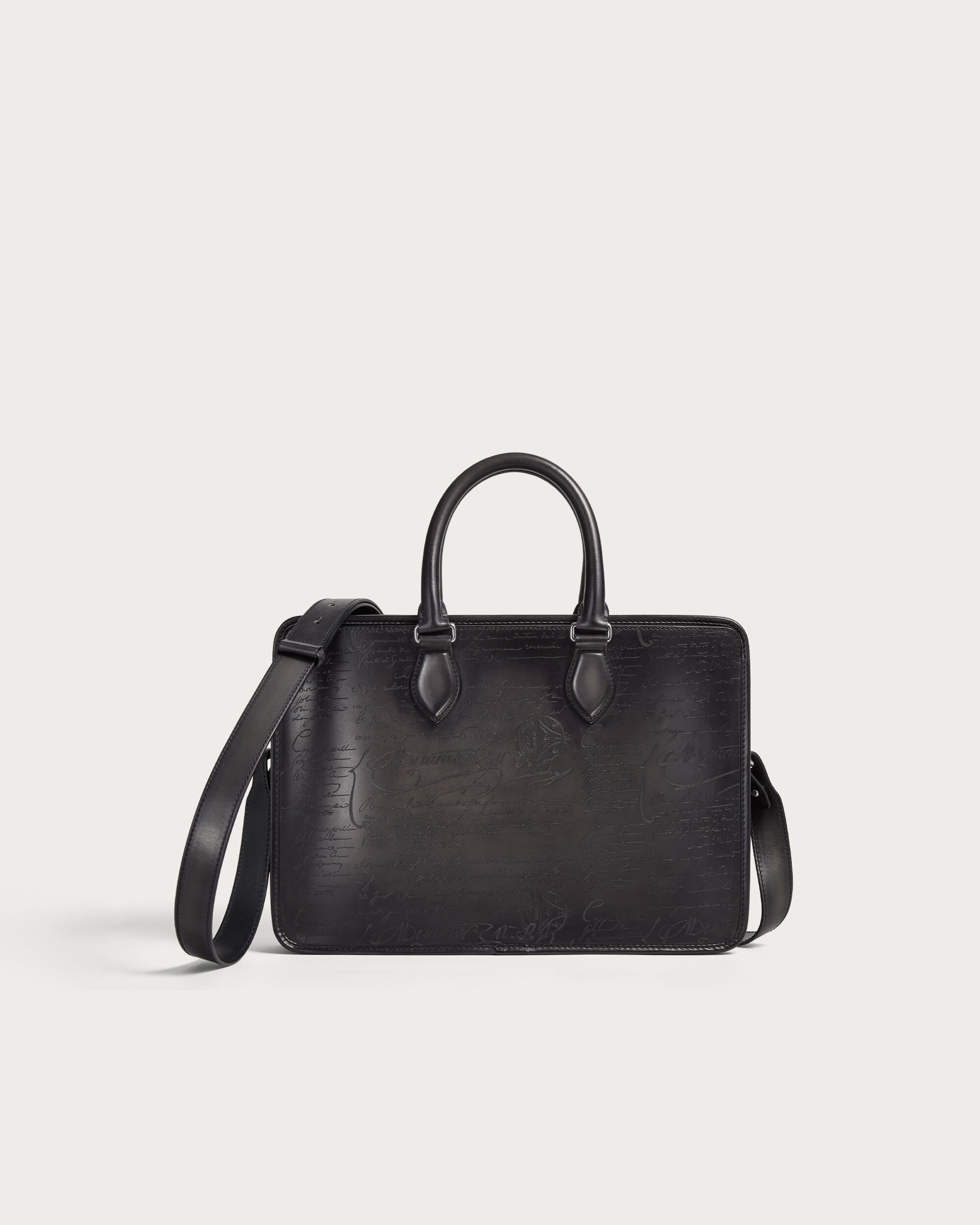ほぼ新品　 63.8万　Berluti アンジュール ミニ　総柄　ブリーフケース M235686_1-jour-briefcase_cacao