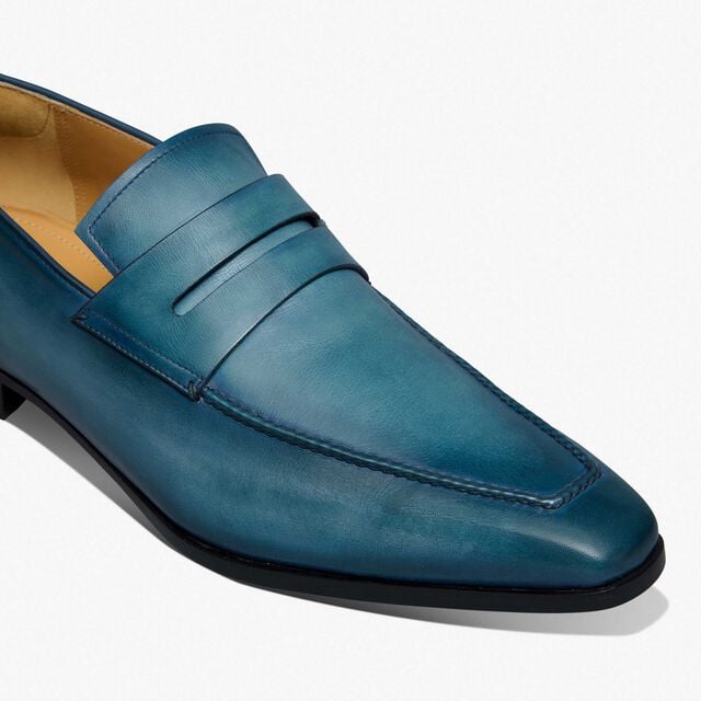 Andy Démesure Flex Leather Loafer, DARK STONE DENIM, hi-res 6
