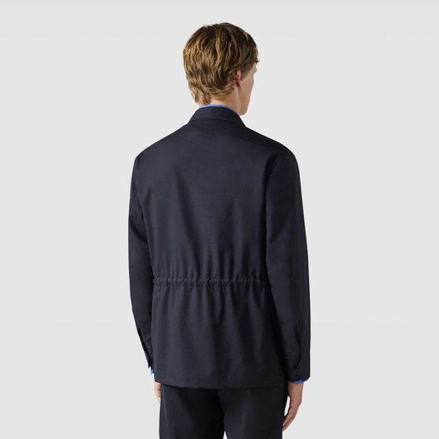 Lightweight Safari Jacket, COLD NIGHT BLUE, hi-res 3