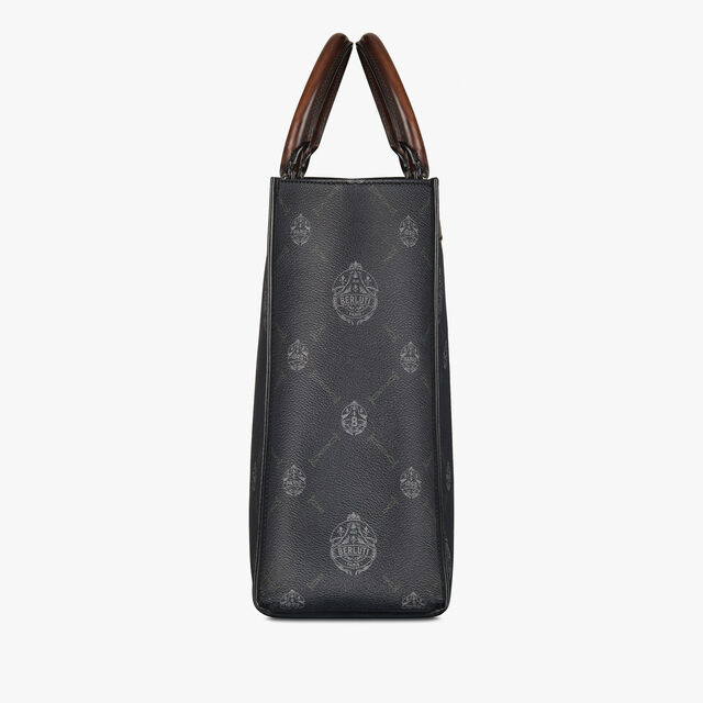 Ulysse Small Canvas And Leather Tote Bag, BLACK + TDM INTENSO, hi-res 5