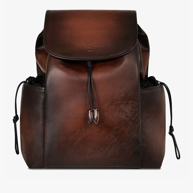 Hiker Scritto Swipe Leather Backpack, TDM INTENSO, hi-res 1