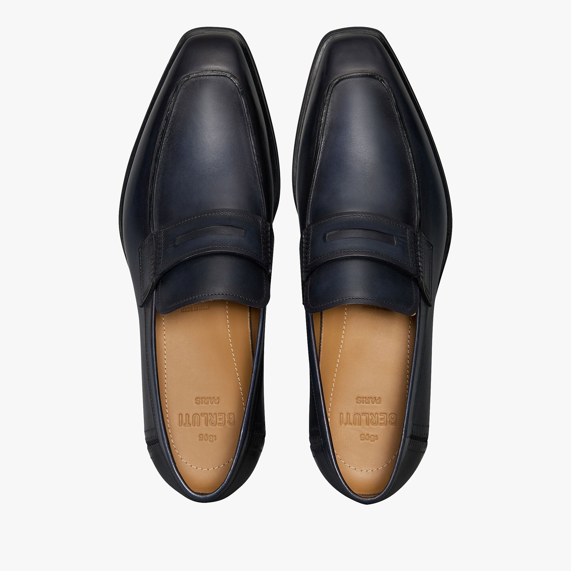Andy Infini Couture Leather Loafer, NERO BLU, hi-res 3