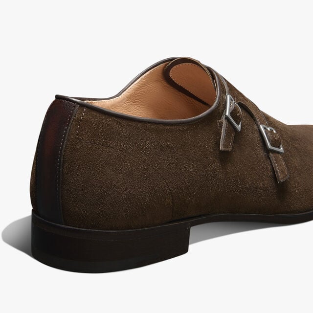 Demesure Flex Camoscio Calf Leather Double Monk, PEPPER, hi-res 4