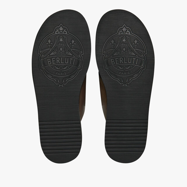 Sifnos Alligator And Leather Sandal, OLIVE, hi-res 4