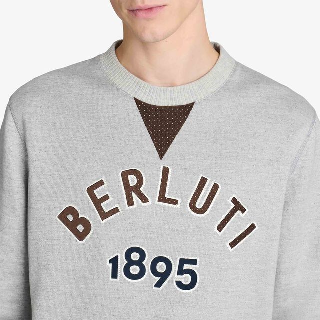 College Logo Sweatshirt, SILVER GREY, hi-res 6