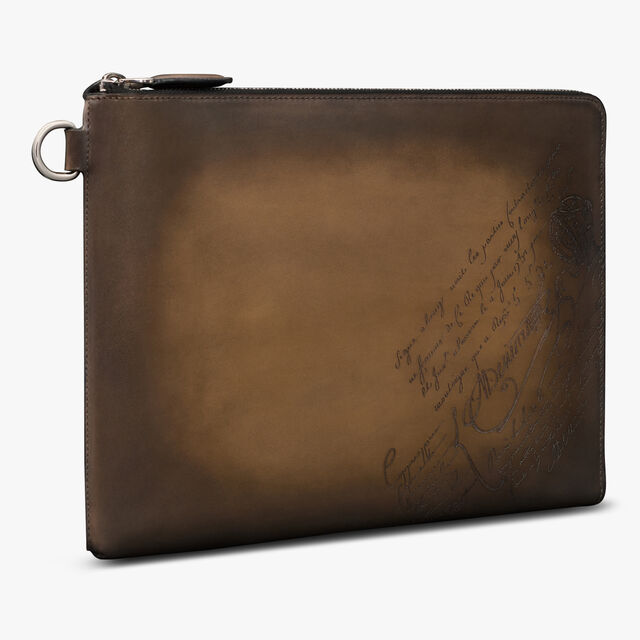 Nino GM Scritto Leather Clutch