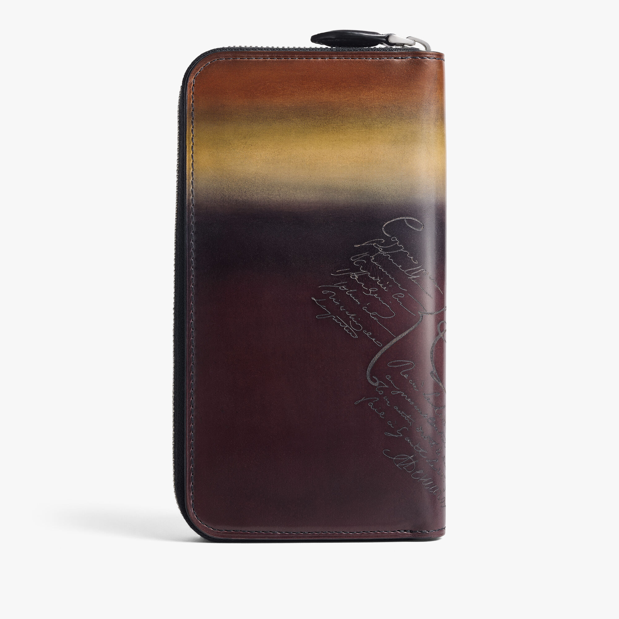 イタウバ スクリットレザー ロング ジップウォレット