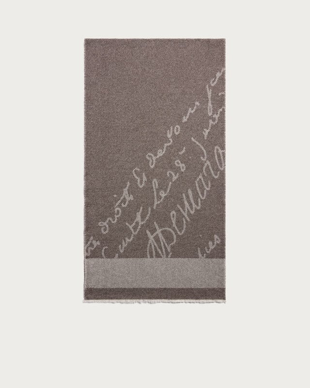 Scritto图纹围巾, Signature Brown, hi-res
