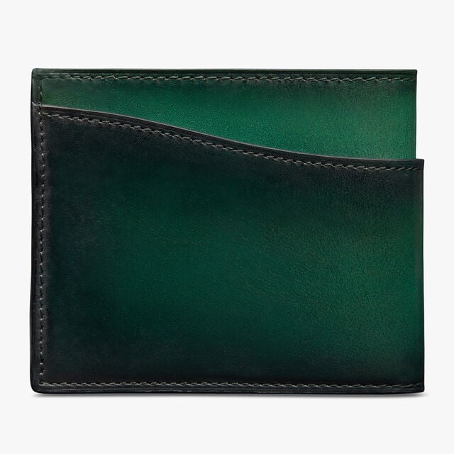 Makore Slim Leather Wallet, BEETLE GREEN, hi-res 2