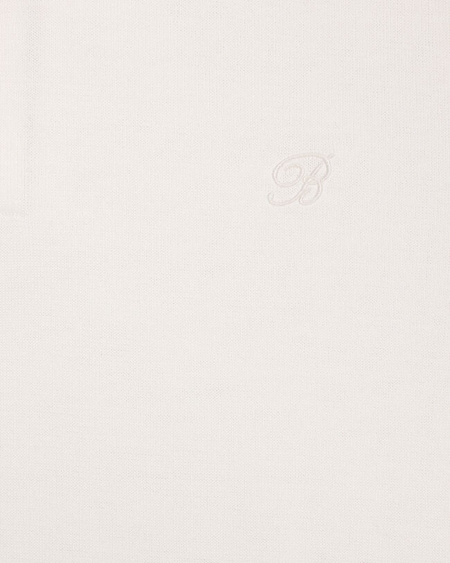 Polo avec Broderie B-Thabor, Off White, hi-res