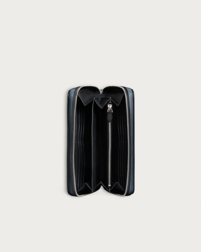 Itauba Wide Zipped Pouch, Blu Minerale, hi-res