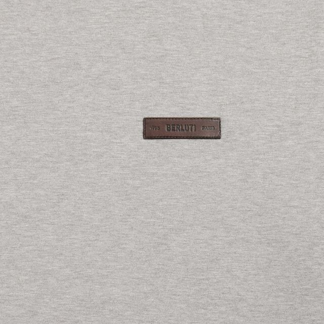 Leather Tab T-shirt, GRIS CHINE, hi-res 4