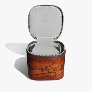 Watch Case 1 Scritto Leather, ARANCIO VERMIGLIO, hi-res