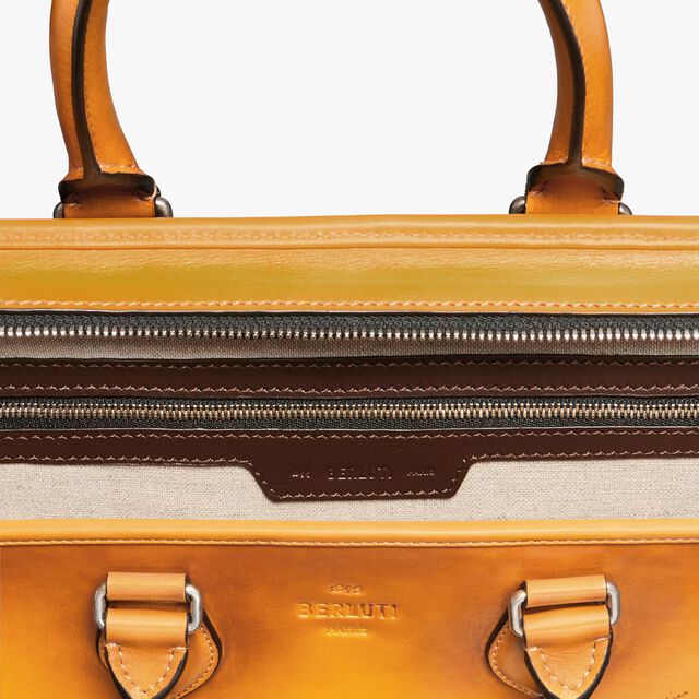 Un Jour Mini Scritto Leather Briefcase, MIMOSA, hi-res 7