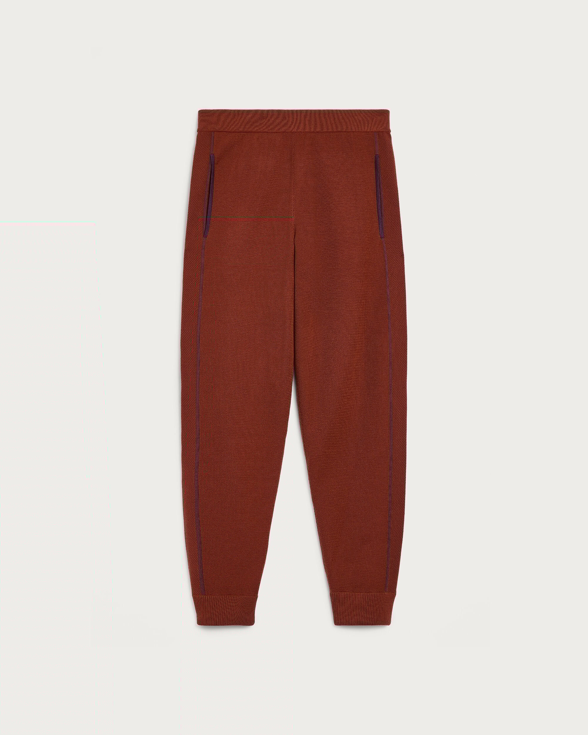 Shadow Jogpants with Leather Detail, Rust, hi-res