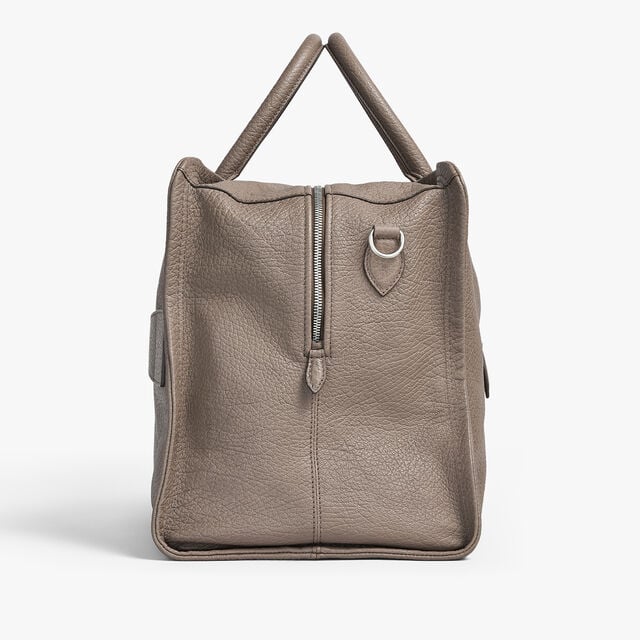 Overnight Leather Travel bag, TAUPE, hi-res 3
