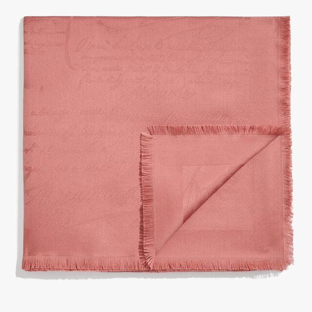 Wool & Silk Scritto Scarf, ROSEWOOD, hi-res 2