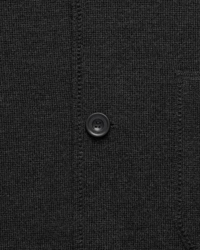 Bicolor Knitted Foresti&egrave;re with Leather Details, Dark Grey Melange & Duck Egg, hi-res