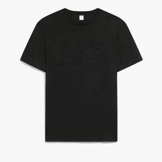 Scritto Embroidered T-shirt, NOIR, hi-res