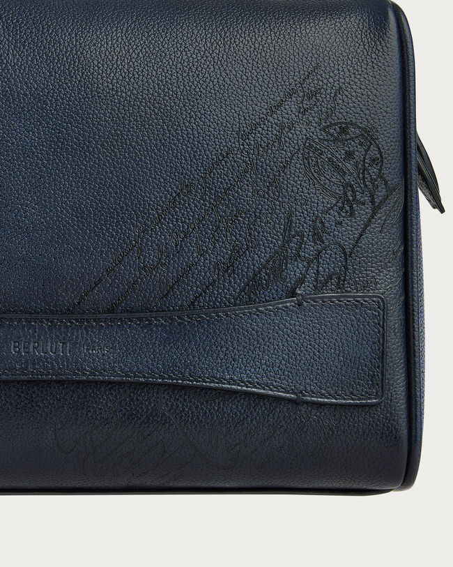 Rosewood Zipped Pouch, Indigo Denim, hi-res
