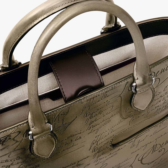 Toujours Xs Scritto Leather Tote Bag, SANDSTORM, hi-res 6