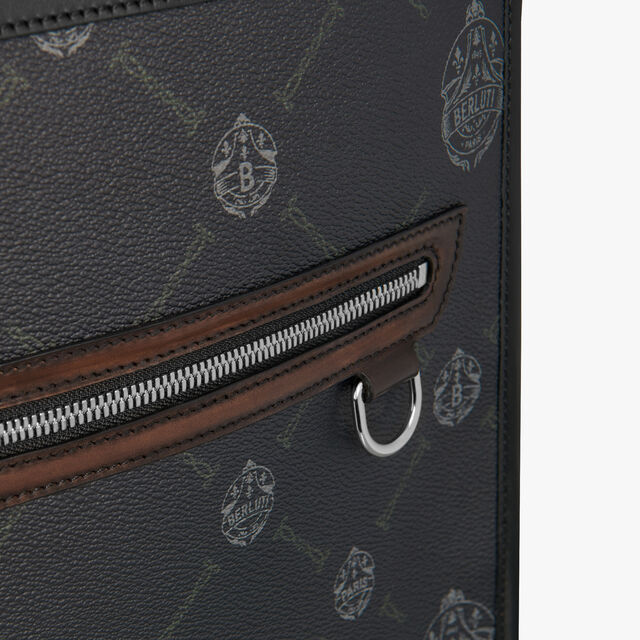 Ulysse Small Canvas And Leather Tote Bag, BLACK + TDM INTENSO, hi-res 6
