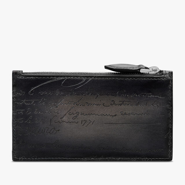 Porte-Cartes Zippé Long Koa Maxi En Cuir Scritto, NERO GRIGIO, hi-res 2