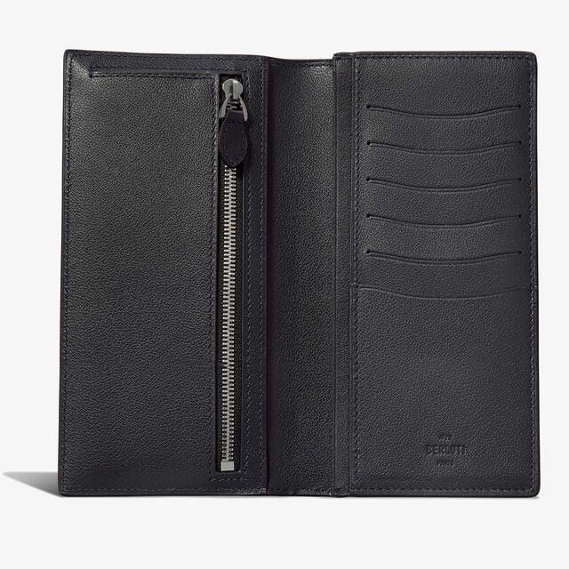Santal Scritto Leather Long Wallet, INDIGO DENIM, hi-res 3