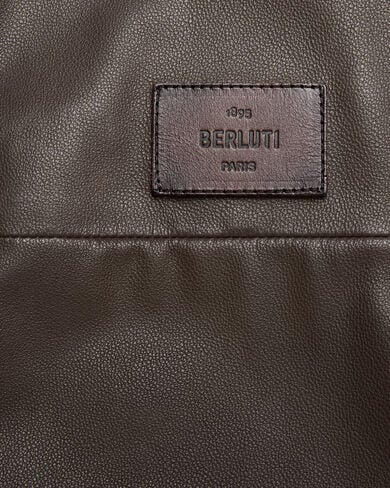 Blouson à Capuche en Cuir Fly Ultraléger, Brown Taupe, hi-res