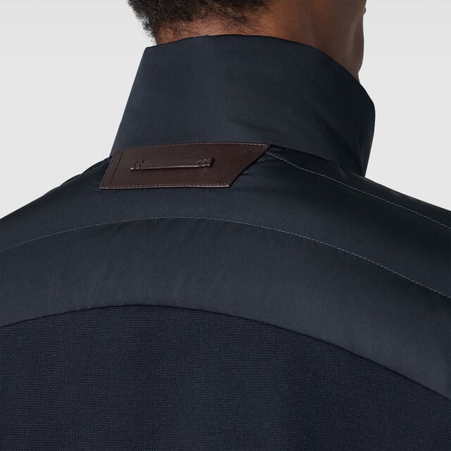 Wool & Nylon Mix Material Blouson, BLUE WINTER NIGHT, hi-res 5