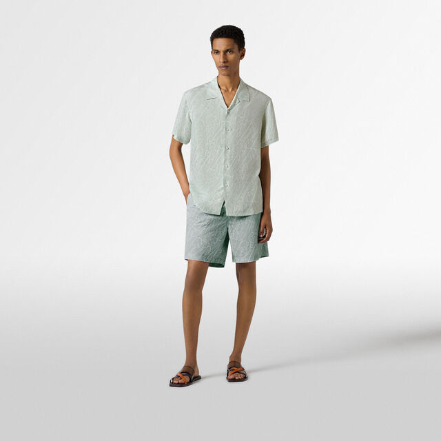 Marbeuf Scritto Short Sleeved Shirt, CELADON SCRITTO, hi-res 3