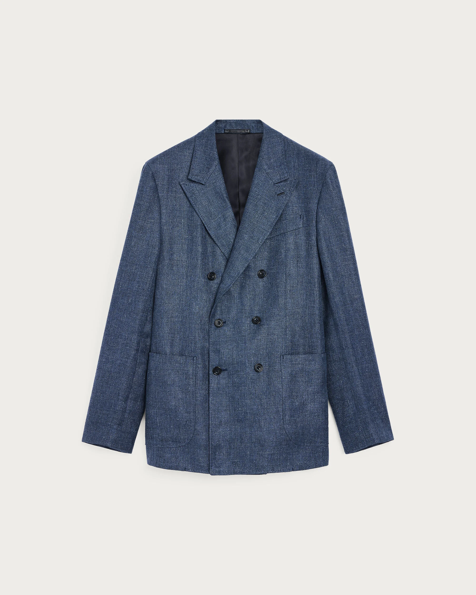 Marcello Jacket with Leather Details, Soladite Blue, hi-res
