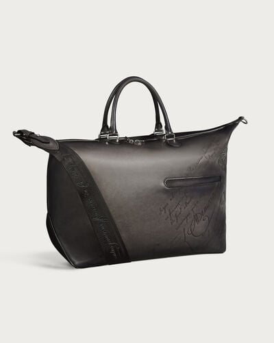 Toujours Soft Zipped Bag Travel Bag, Nero Grigio, hi-res