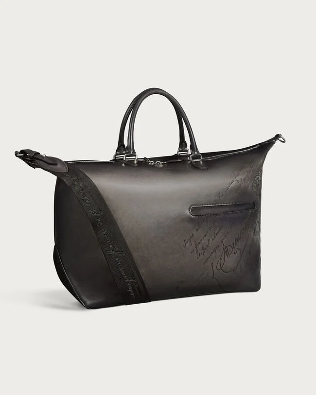 Toujours Soft Zipped Bag Travel Bag, Nero Grigio, hi-res