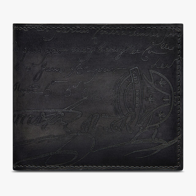 Portefeuille Makore En Cuir Scritto, NERO GRIGIO, hi-res 1