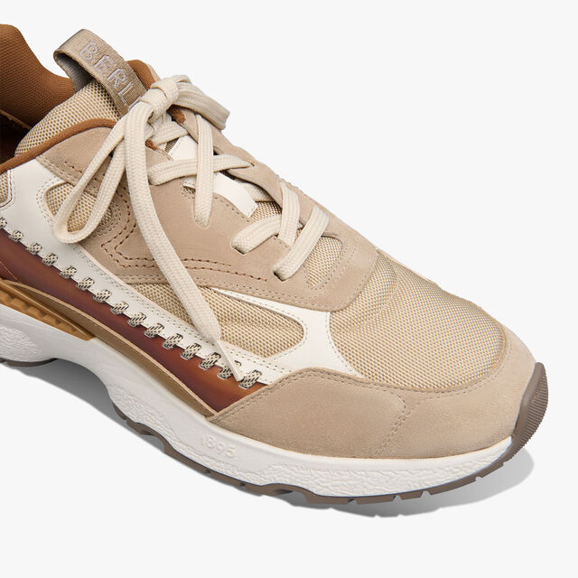 Skyrunning Leather And Nylon Sneaker, DUNE, hi-res 6