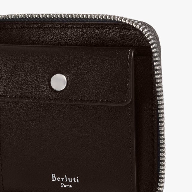 Itauba Square Gradiant Compact Wallet In Scritto Leather, SELVA OSCURA, hi-res 4