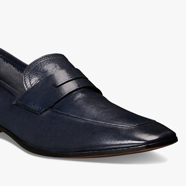 Lorenzo Kangaroo Leather Loafer, NAVY BLUE, hi-res 6