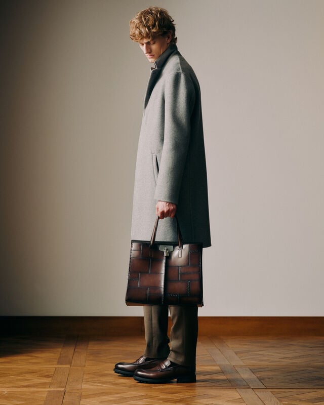 Luti 38 Leather Tote Bag, MARRONE INTENSO, hi-res 2