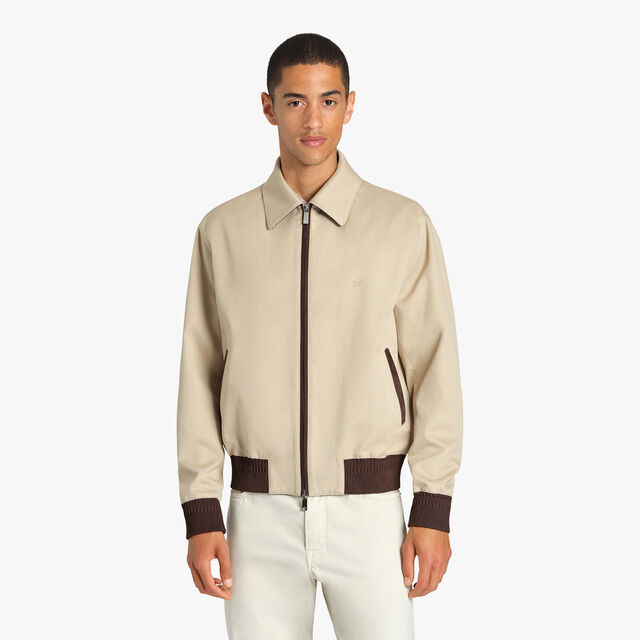 Cotton Jacket, SAND BEIGE, hi-res 2