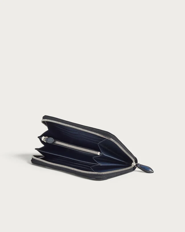 Itauba Gaspard Long Zipped Wallet, Nero Blu, hi-res