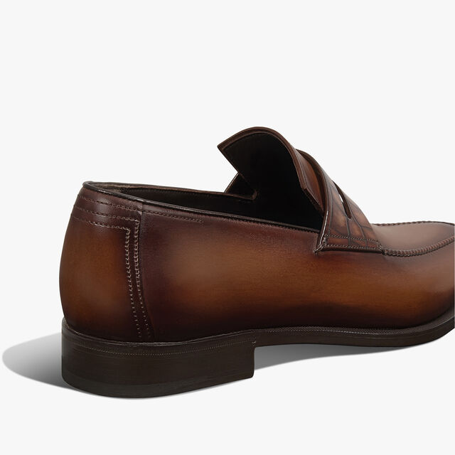 Andy Demesure Neo Venezia Calf Leather And Alligator Loafer, CACAO INTENSO, hi-res 4