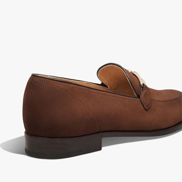 Mocassin B Volute En Cuir Nubuck, MARRONE CASTAGNA, hi-res 5