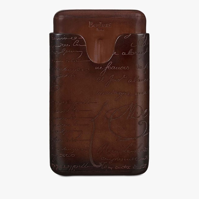 Cigar Case 4 Scritto Leather, TOBACCO BIS, hi-res 1