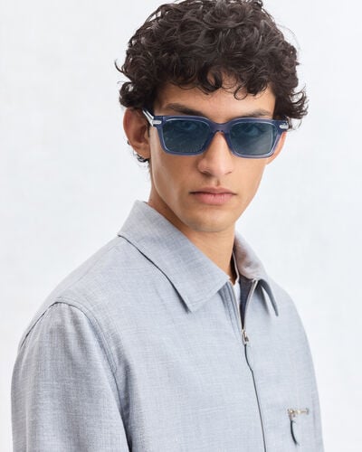 Radiant太阳眼镜, Blue & Grey Scritto Silver, hi-res